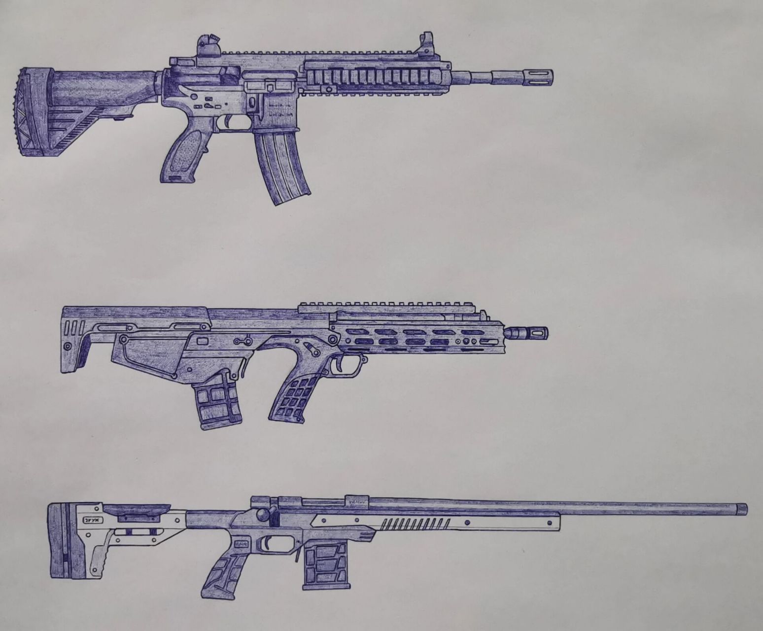 圆珠笔枪械～ 又一把我自己也叫不出名字的枪,不过帅就完事了,图一
