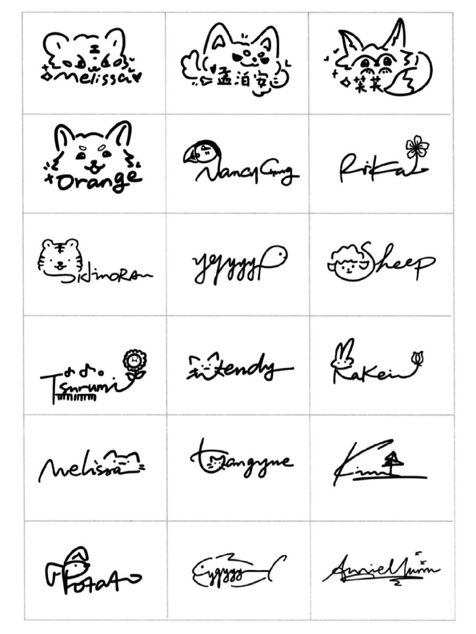 你留名我设计宠物头英文签名设计卡通logo #艺术签名设计# #签名设计