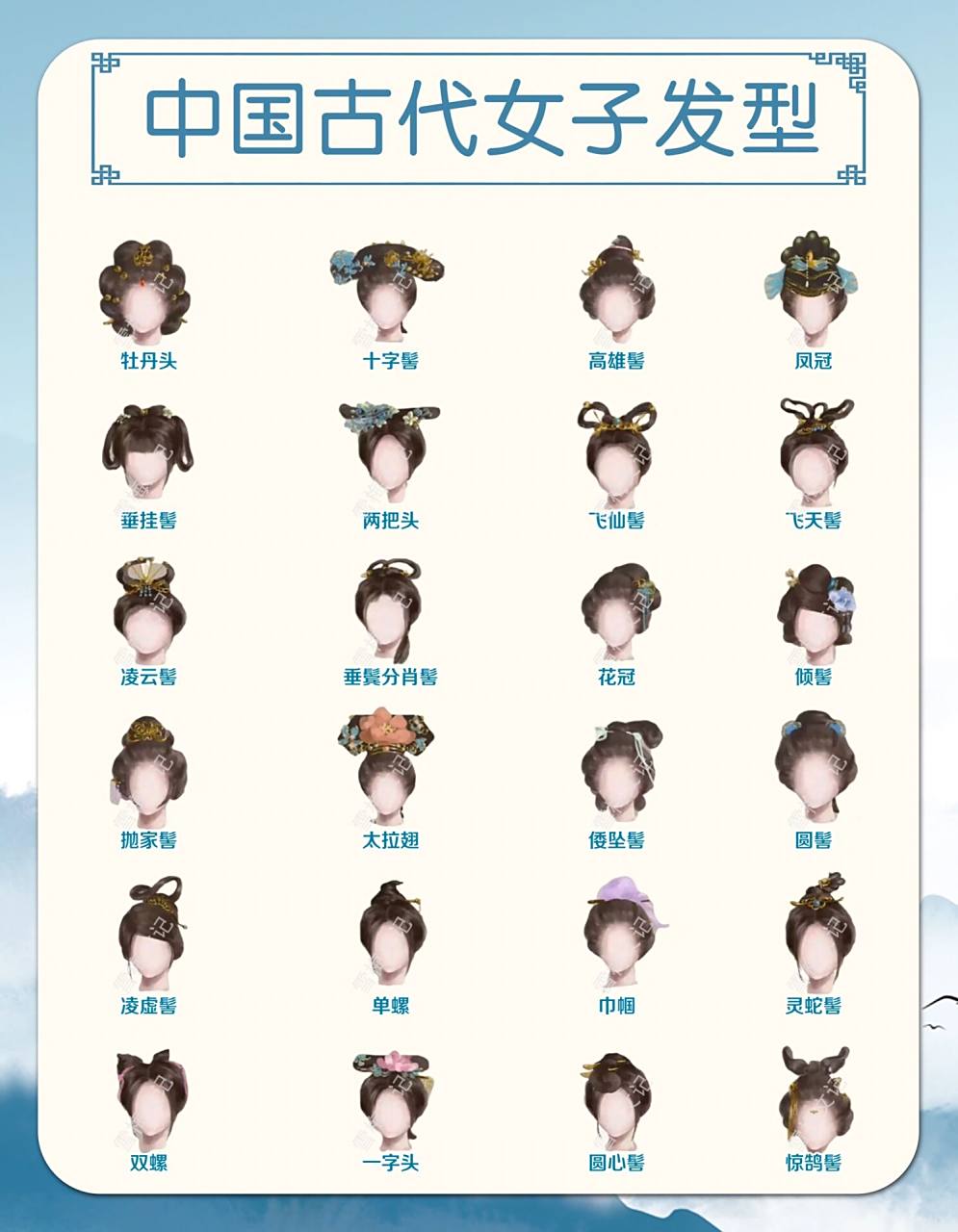 汉服必看7515中国古代女子发型合集,美不胜收73 『当窗理云鬓