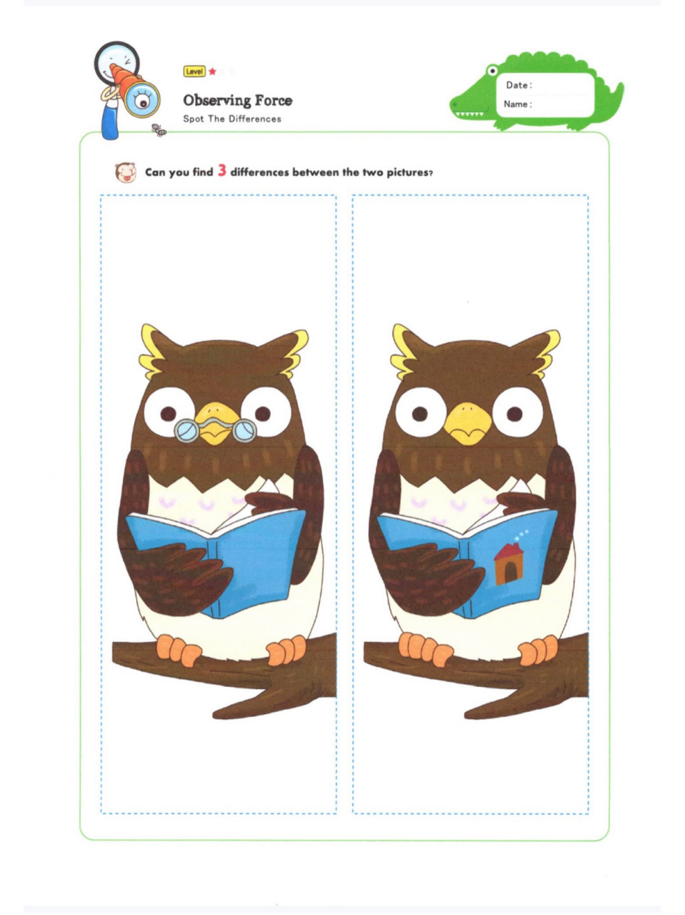 2-3岁幼儿专注力训练——《找不同》 每张图有3处不同之处,可用于亲子