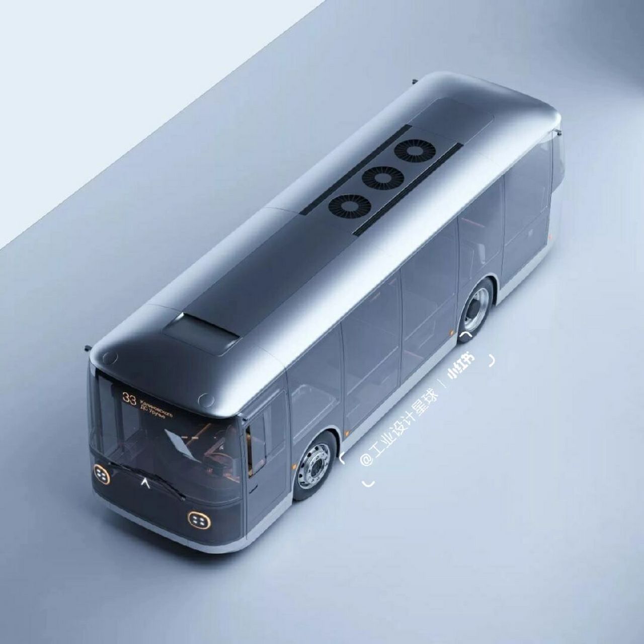 创意设计分享/颇具科幻感的概念巴士 新型电动巴士 laz 首先从外观