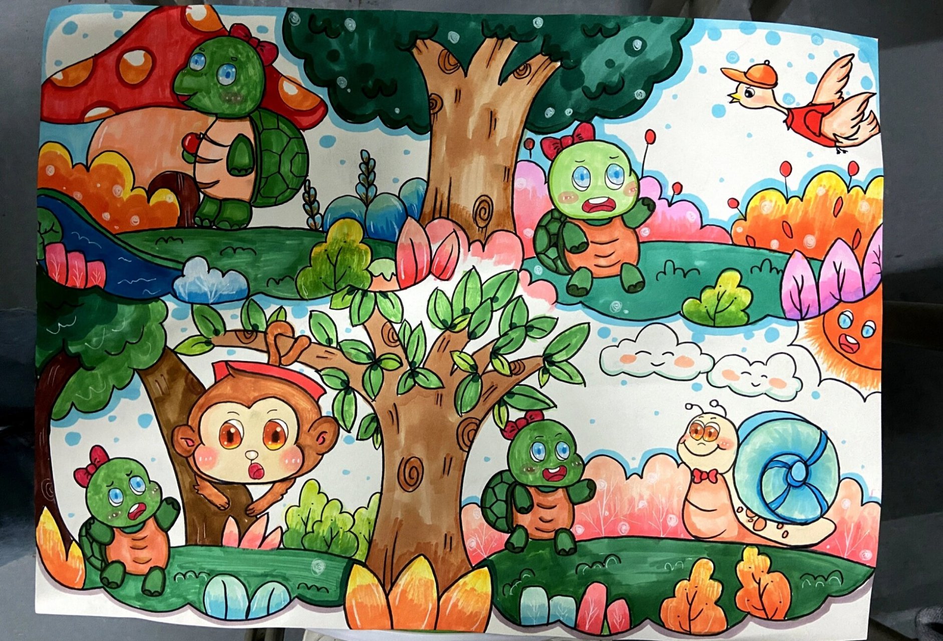 《小乌龟找朋友》幼儿故事连环画 今天刚测试的题目.