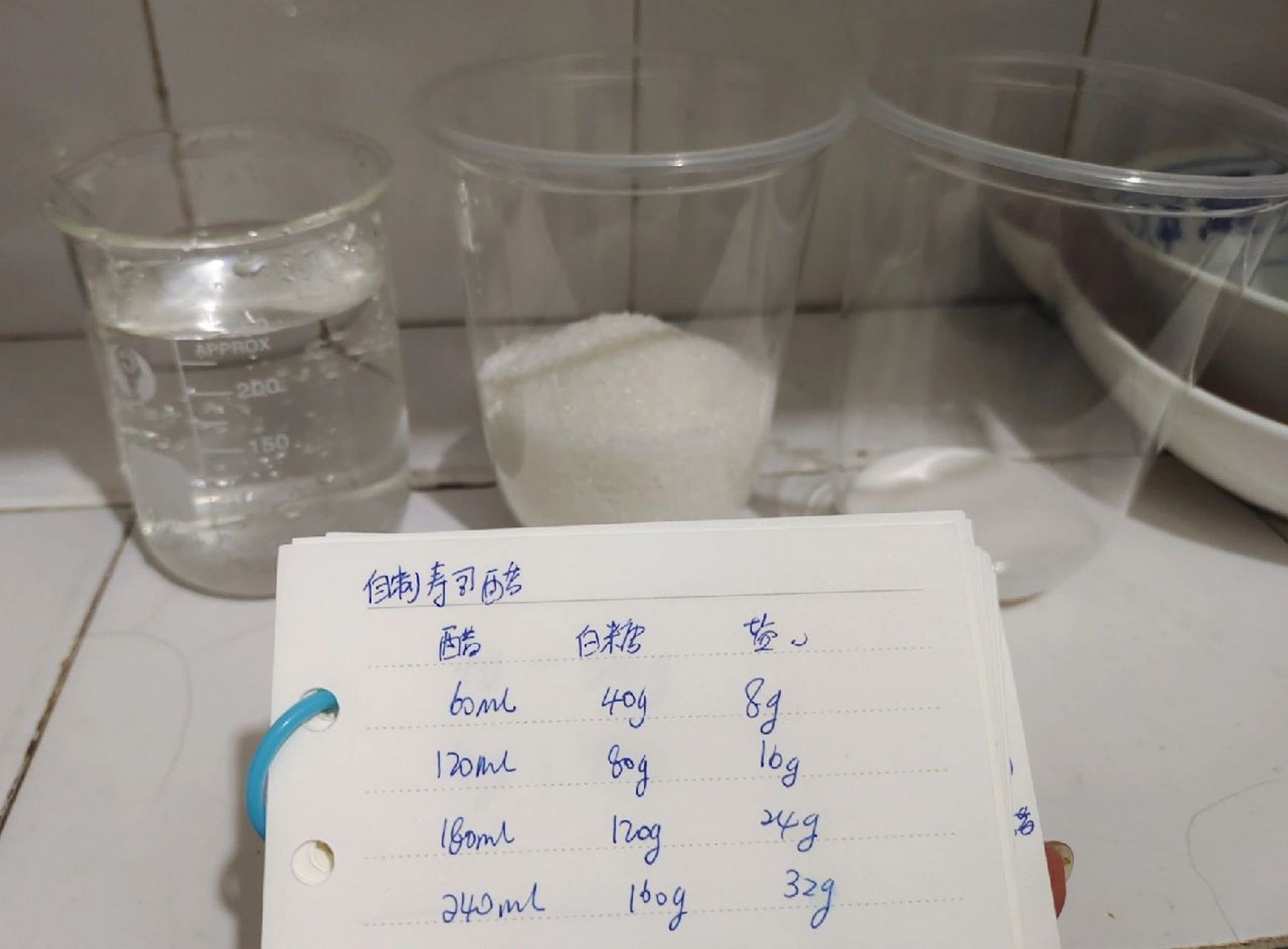 自制寿司醋比例 亲测拌的寿司饭好吃 我最近做寿司摆摊就是按照图片的