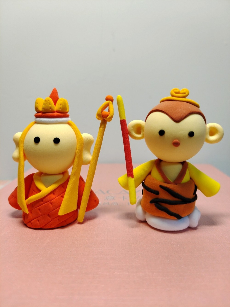 超轻粘土 西游记 第一次仿捏人物 q版的唐僧师徒四人