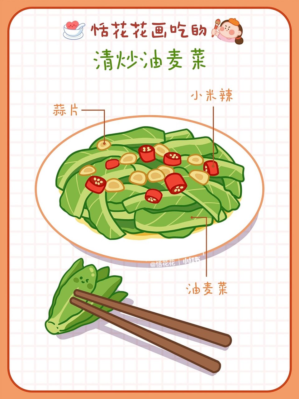 油麦菜简笔画 简单图片