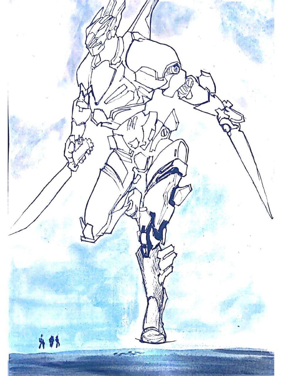 环太平洋机甲 给儿子手绘的