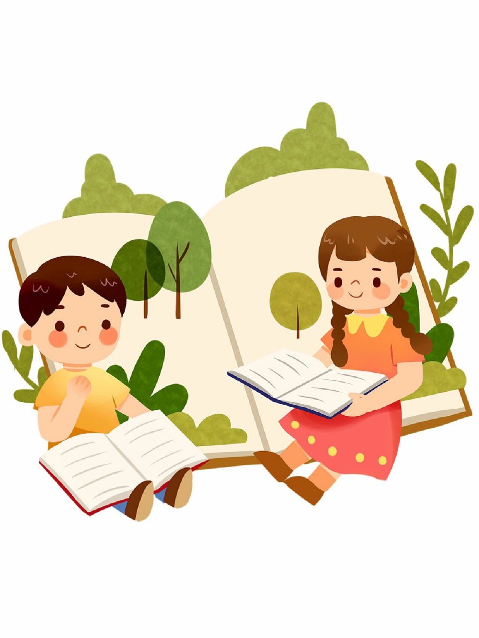 喜欢你爱学习的样子丨免扣卡通学生元素�大家好!