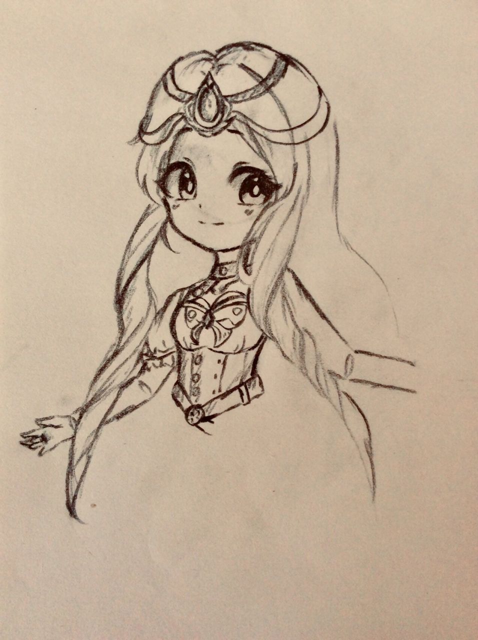 叶罗丽之白光莹q版 有过程哦,想画的可以一步一步来