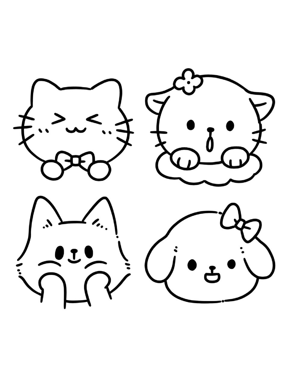 简笔画小猫咪93小狗狗98 你喜欢哪只?