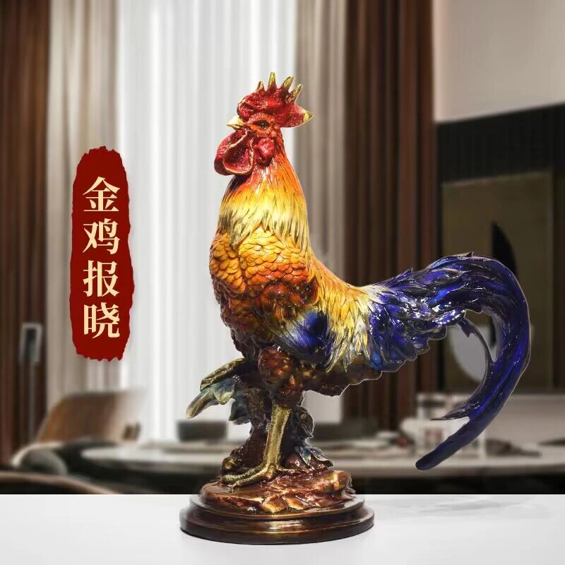 适合摆在家中的金鸡摆件 金鸡报晓 鸡因为与"吉"同音,寓意非常吉祥