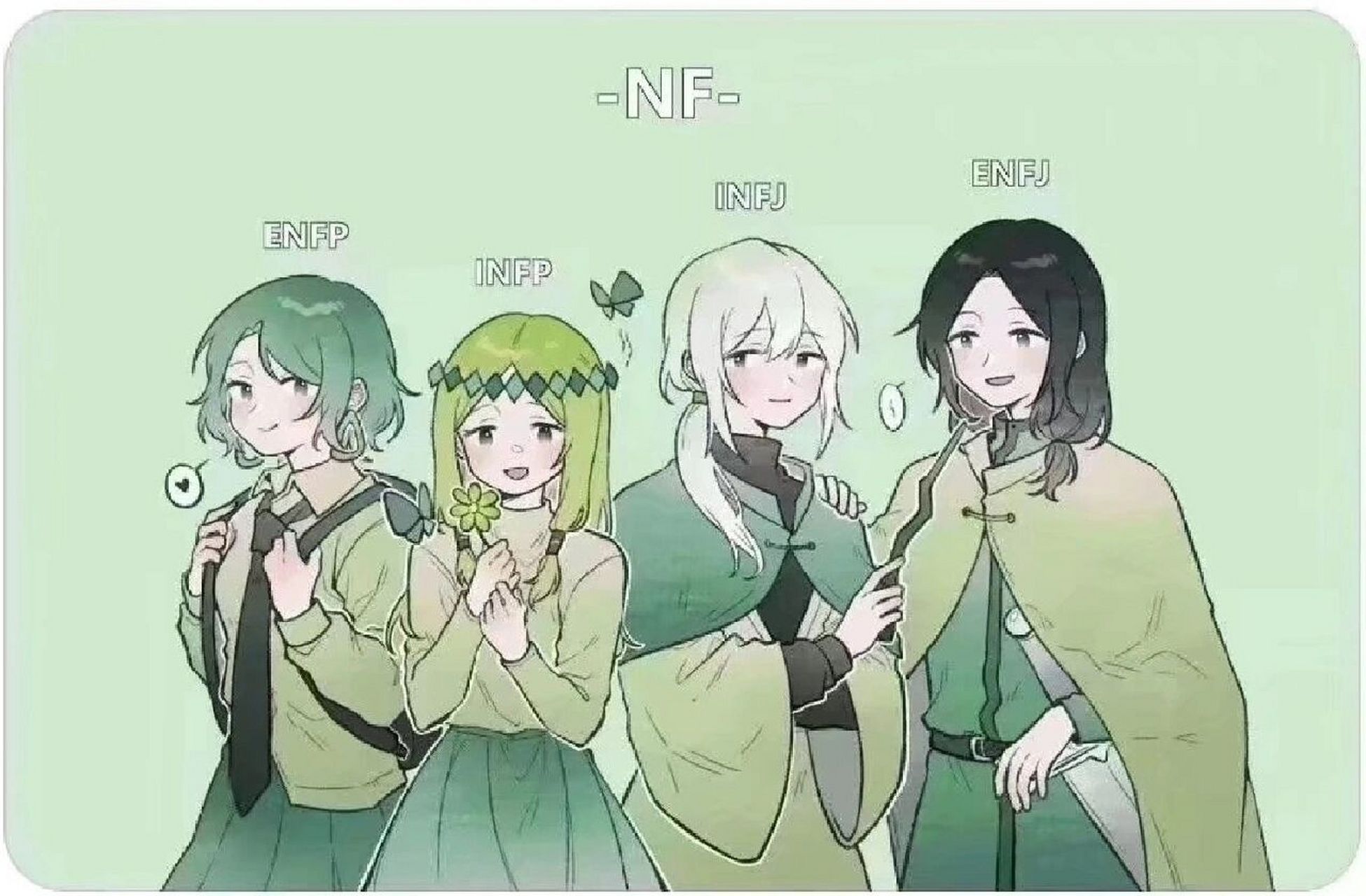 16人格拟人03    绿人们看起来是真的很温柔啊98 永远爱快乐小狗