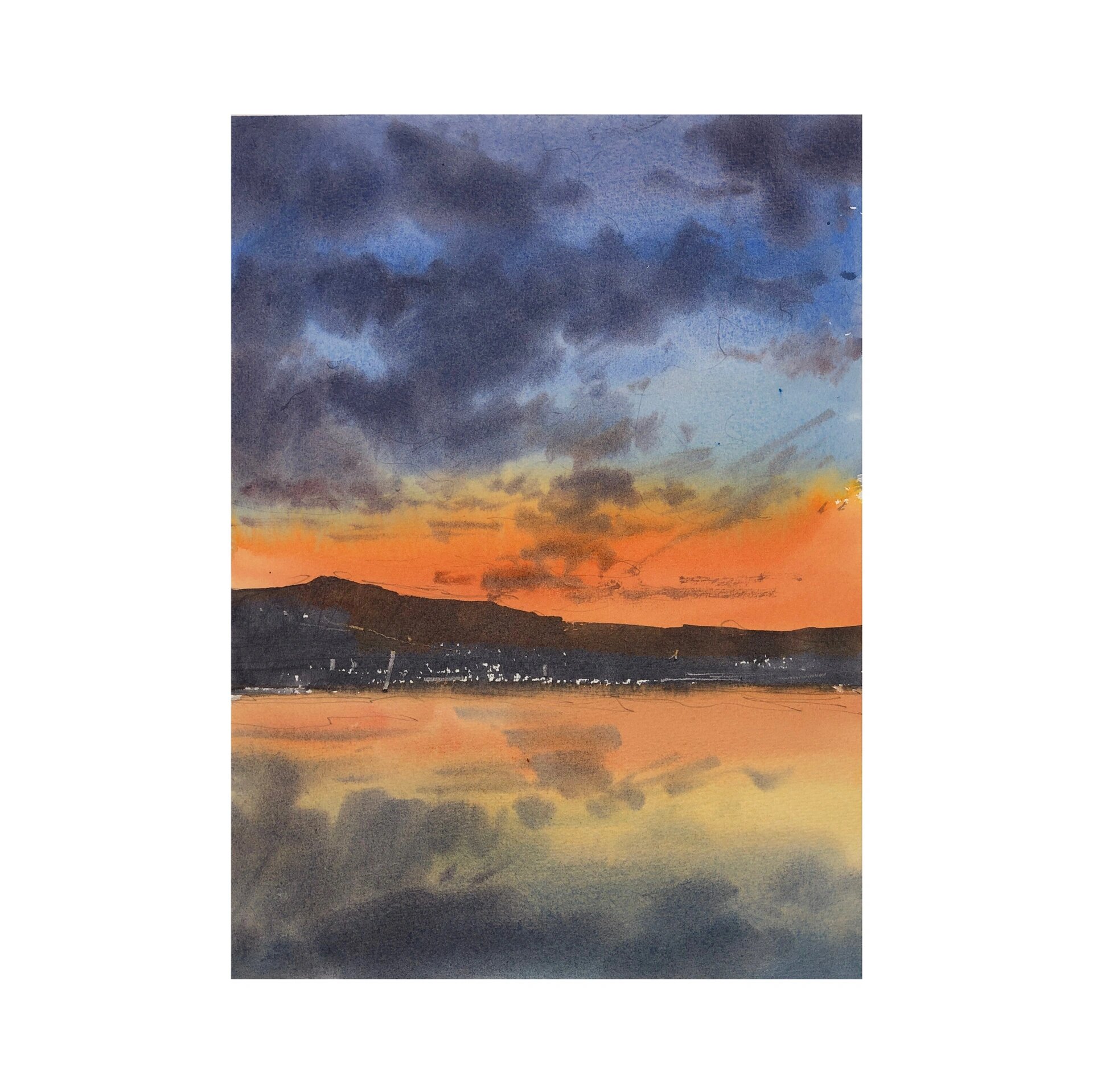 水彩～白云,乌云,金边云的画法 三种比较常见的云彩类型 白云,乌云