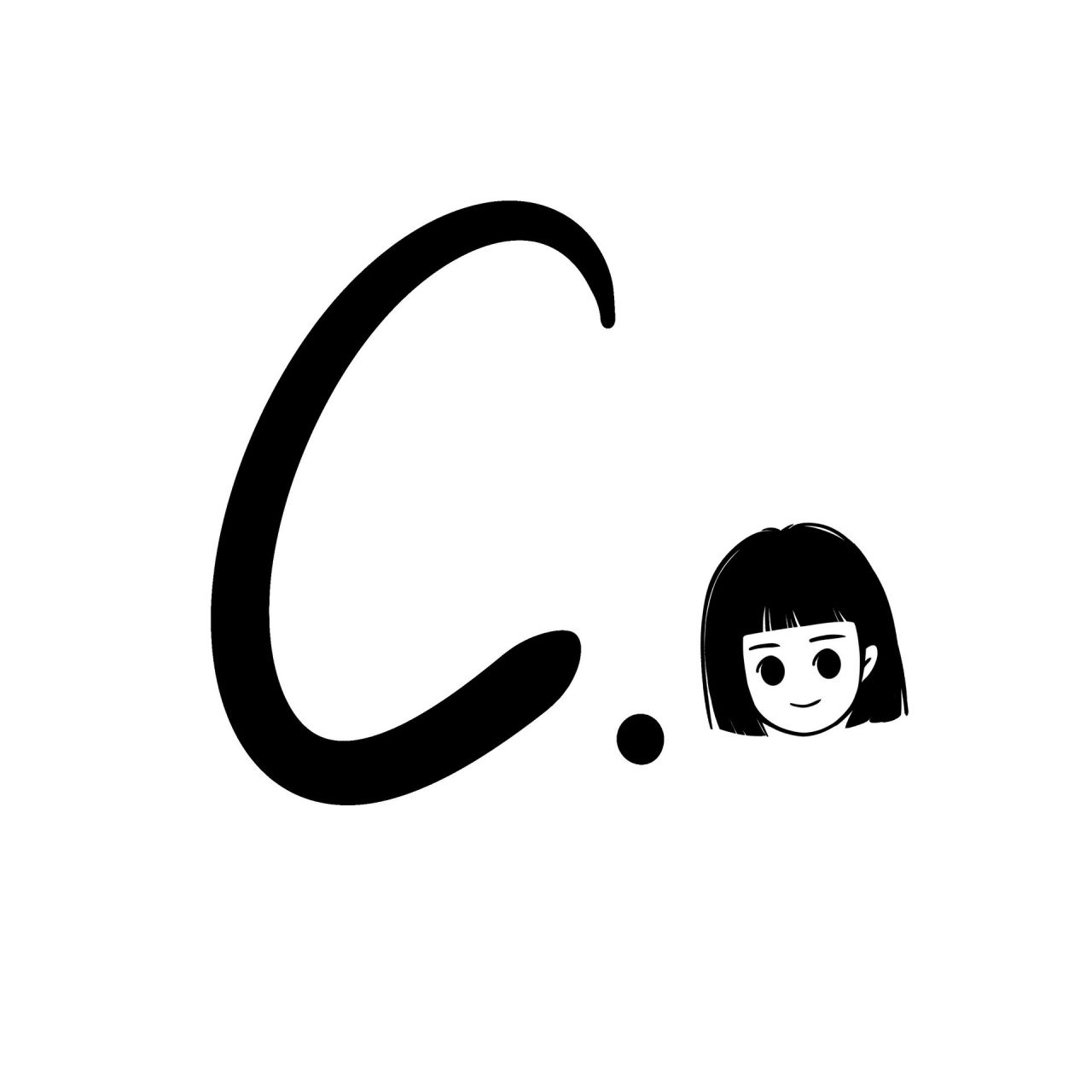 简约字母头像专属头像可爱卡通简笔画 这么简单可爱的简笔画字母头像