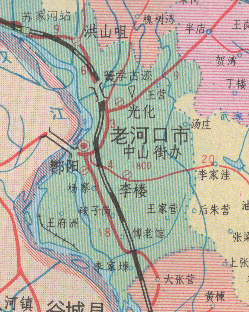 1991年湖北老河口市地图
