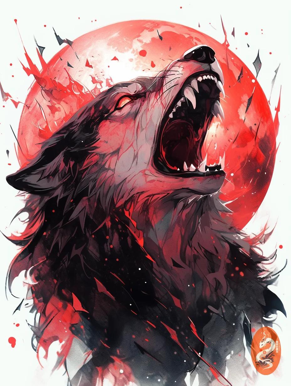 狼满身是血的图片图片