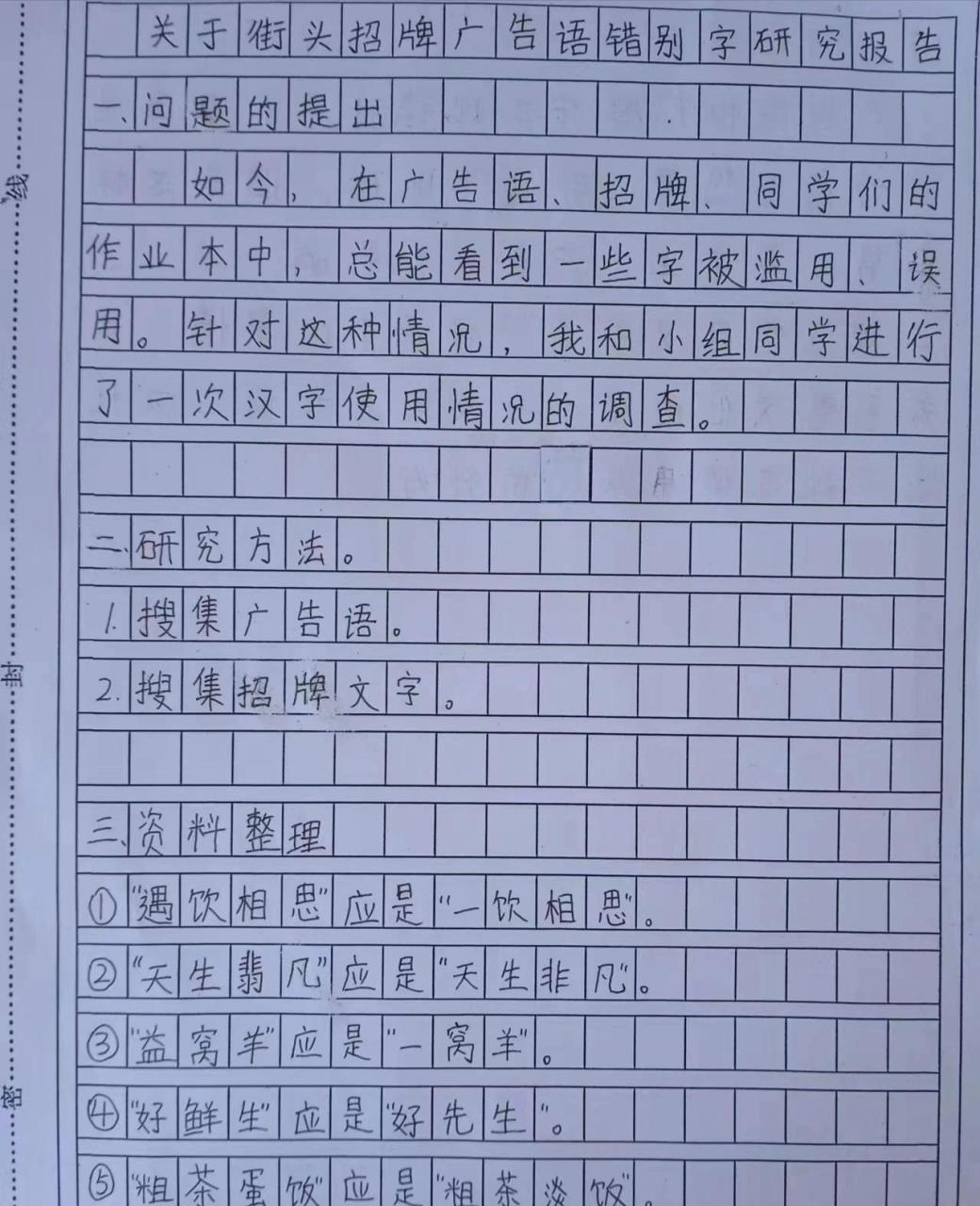 错别字报告图片