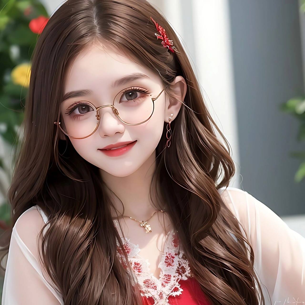 你们要的戴眼镜的女生头像来喽