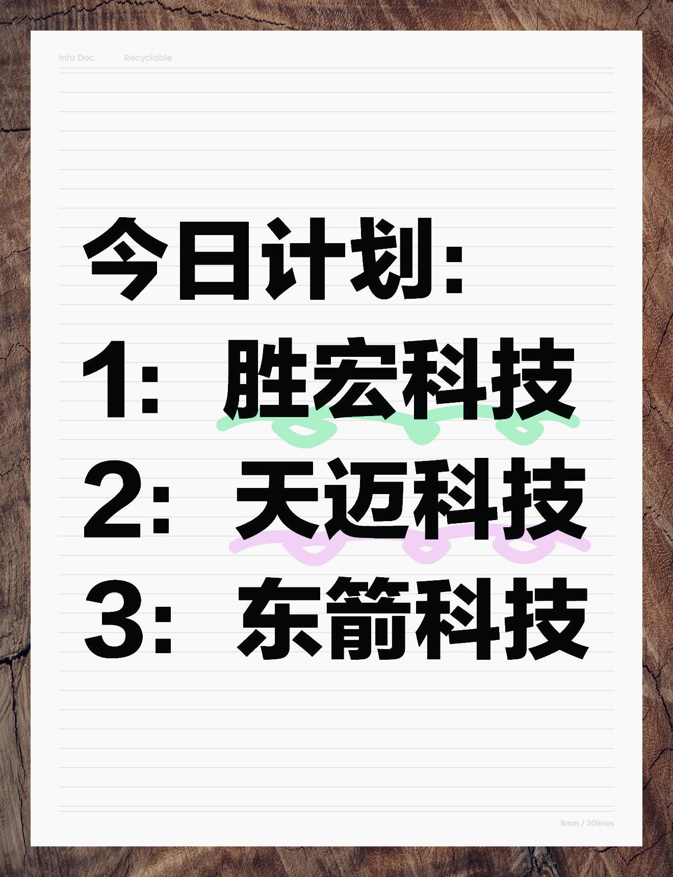 今日计划清单
