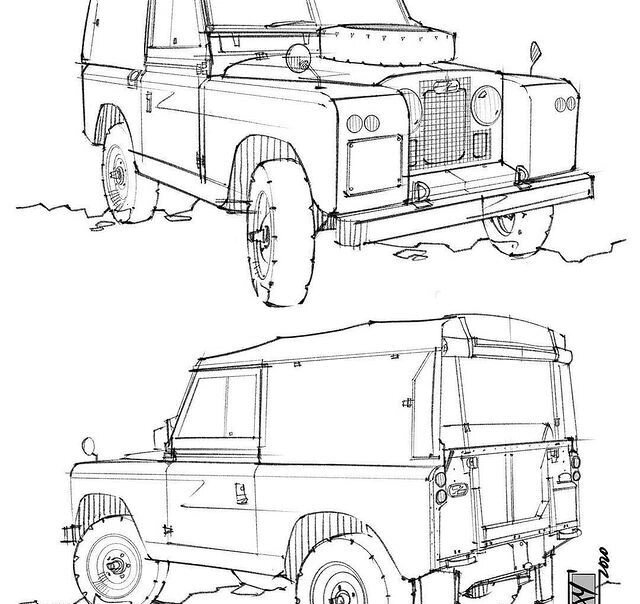 工业设计|汽车手绘线稿分享 早安!