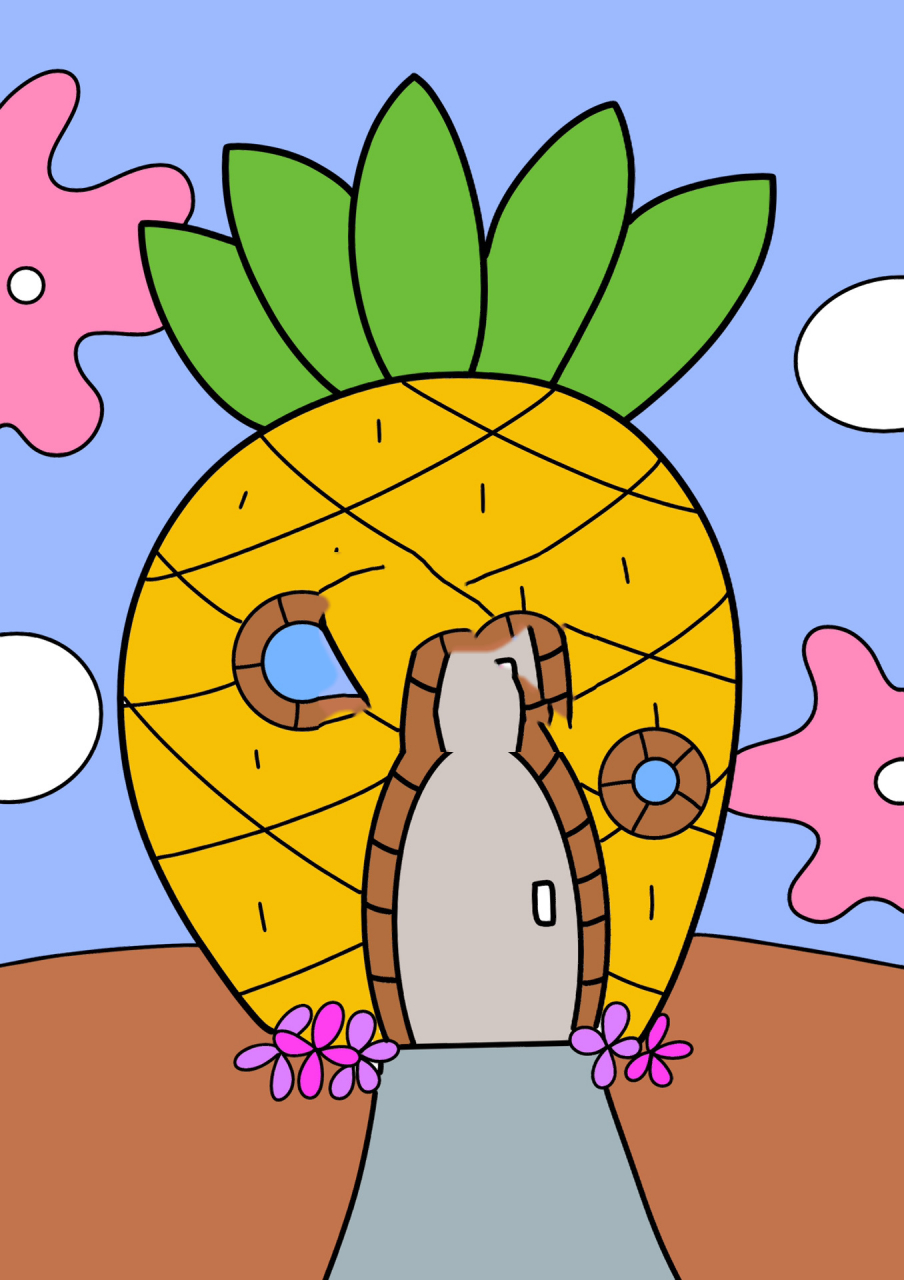 菠萝屋儿童创意画 房子儿童画 简笔画