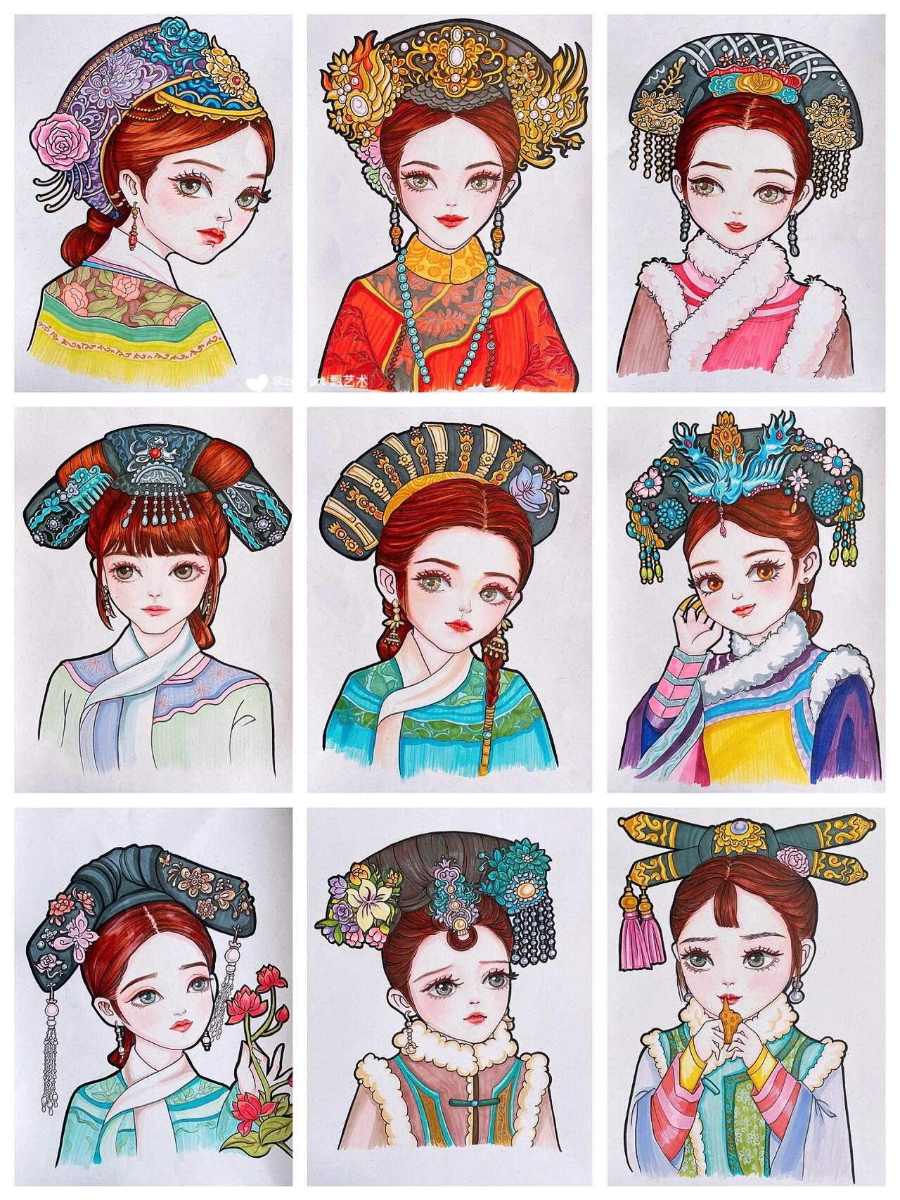 甄嬛传 马克笔绘画