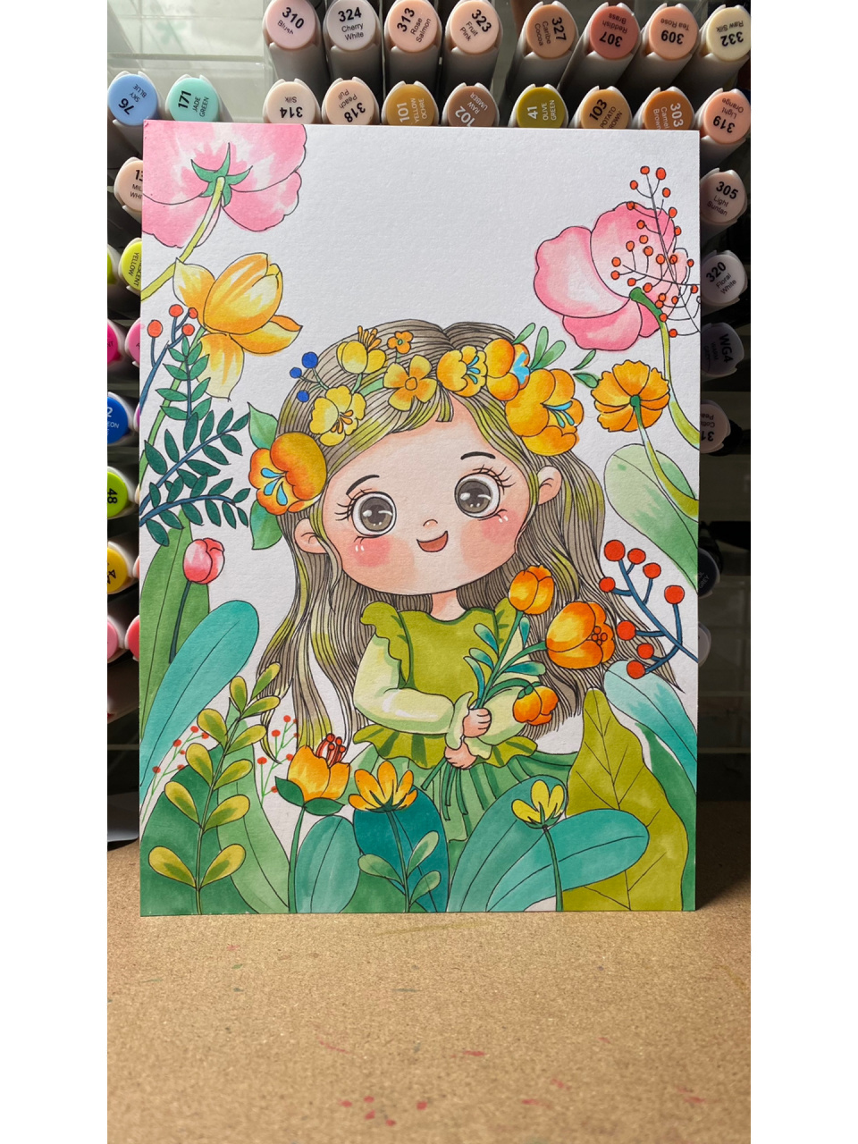 春姑娘来啦,马克笔手绘