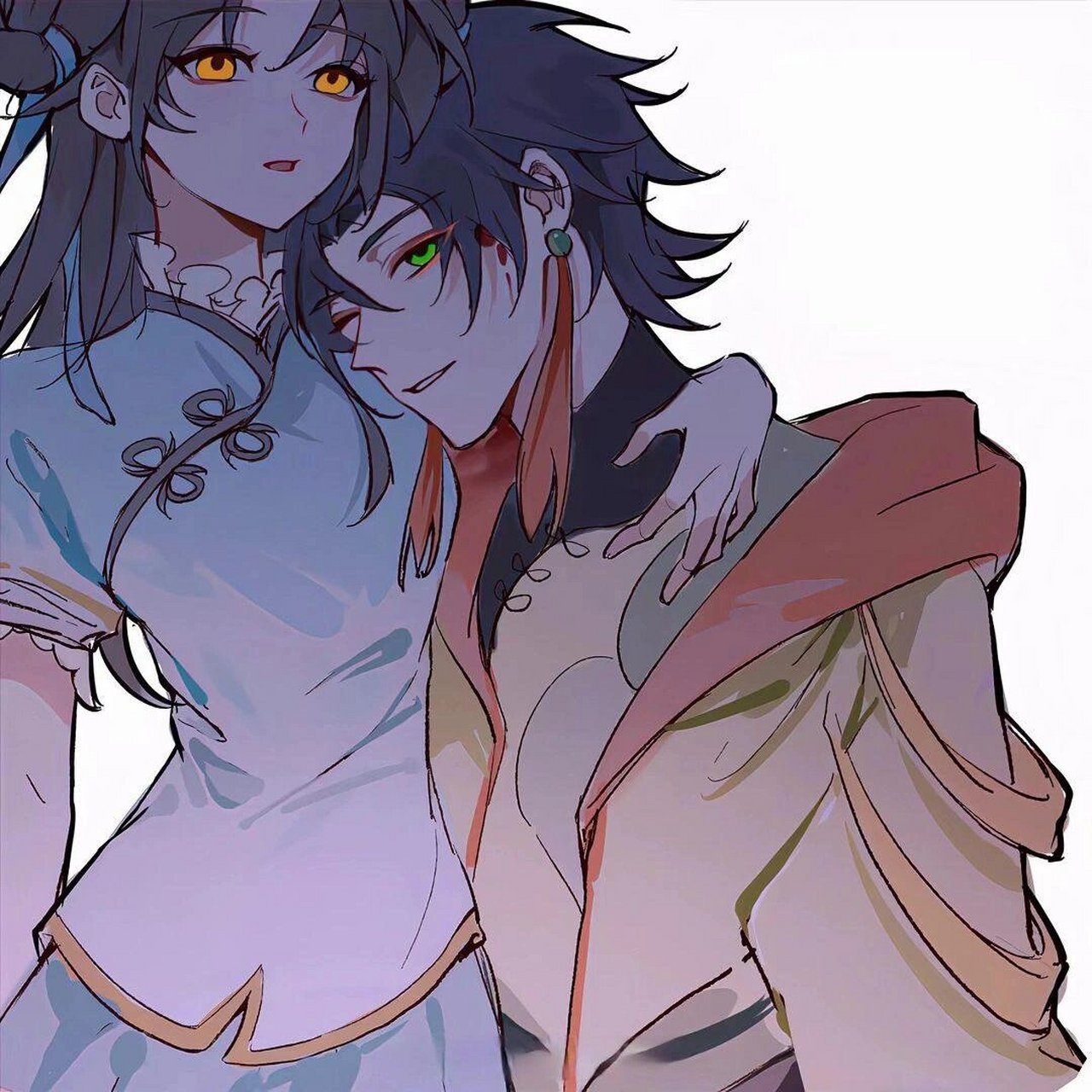 荣耀情侣头像 西施95东方曜(3-6) 真的很喜欢这对cp 西施95元歌