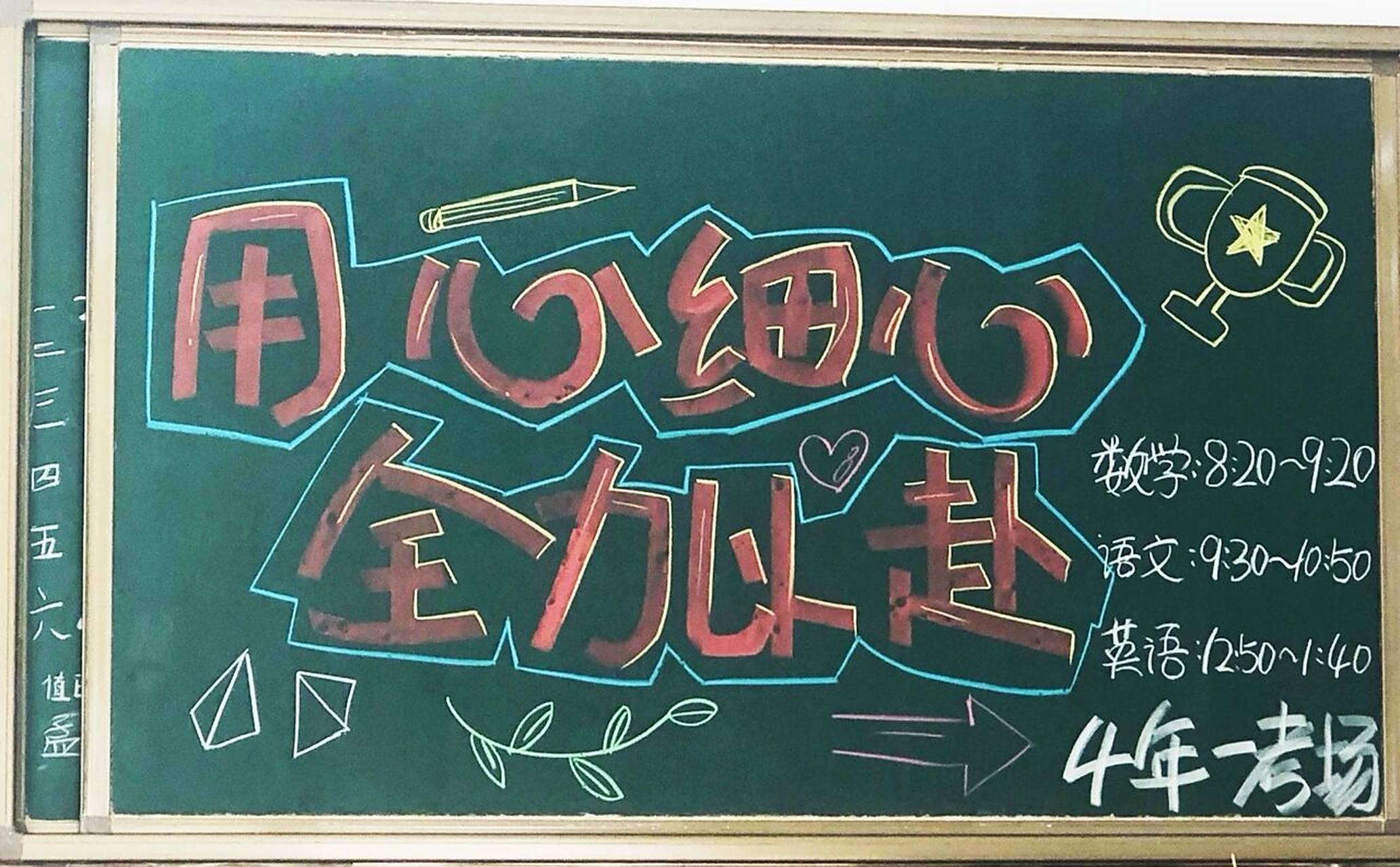 考试黑板报 素材来源于网络