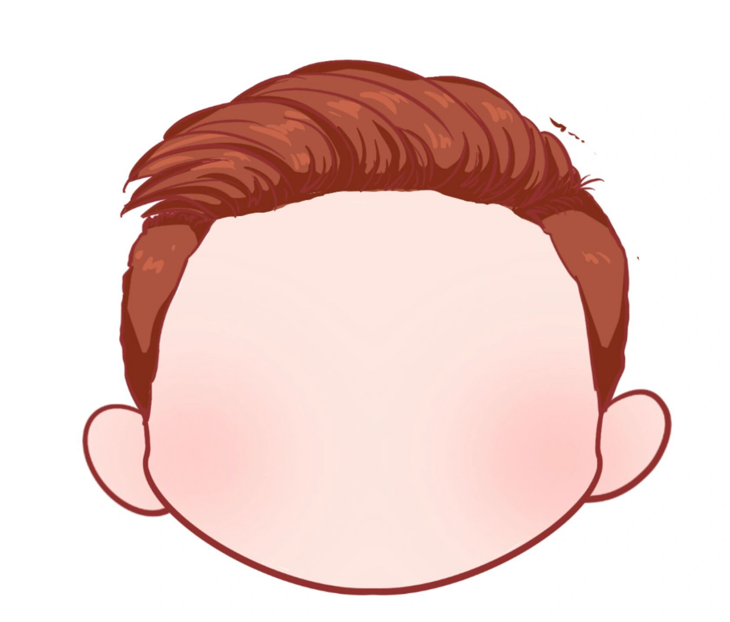 一些q版男生发型模版(第二弹) 发型我来画,五官你来填 这次是一些寸头