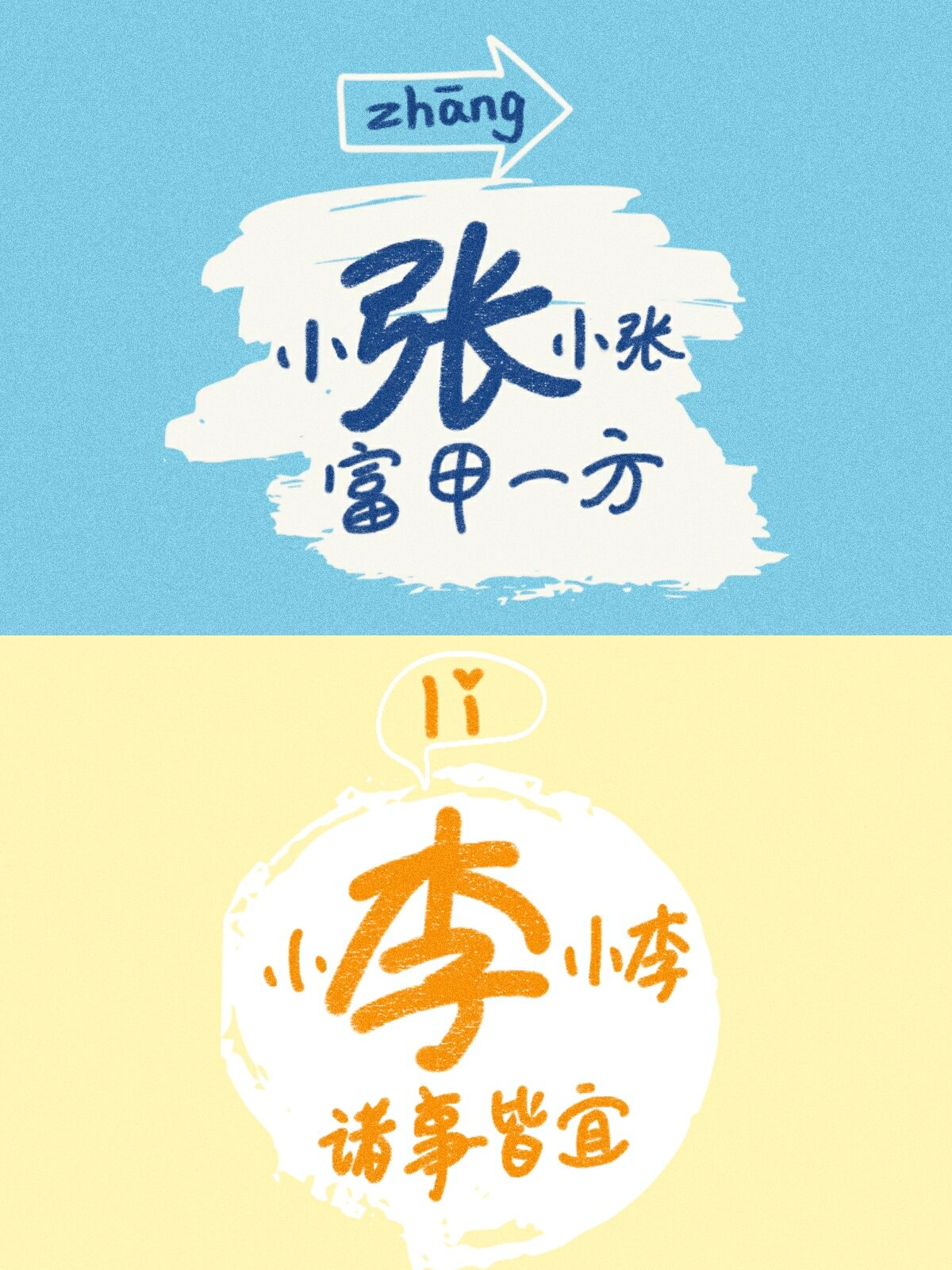 姓氏壁纸 专属姓氏壁纸头像 小张小张,富甲一方 小李