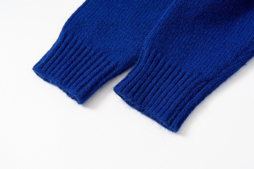 lv路易威登2020ss限定蓝色羊毛绒圆领毛衣