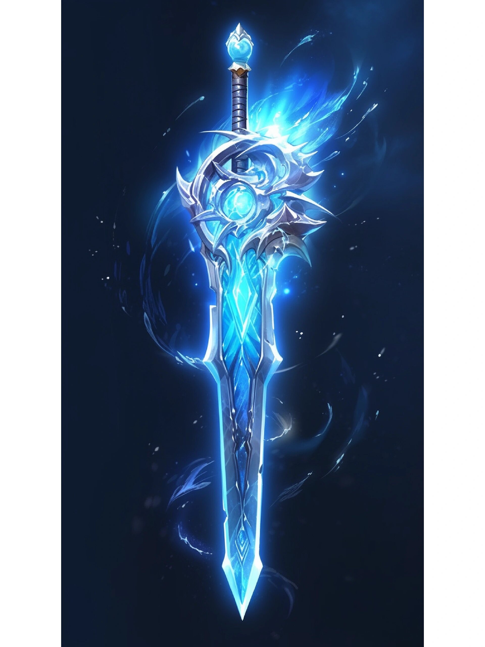 名剑之青霜剑 青霜剑 以霜花灵晶和青邬石为材制成,可以释放出寒霜 之