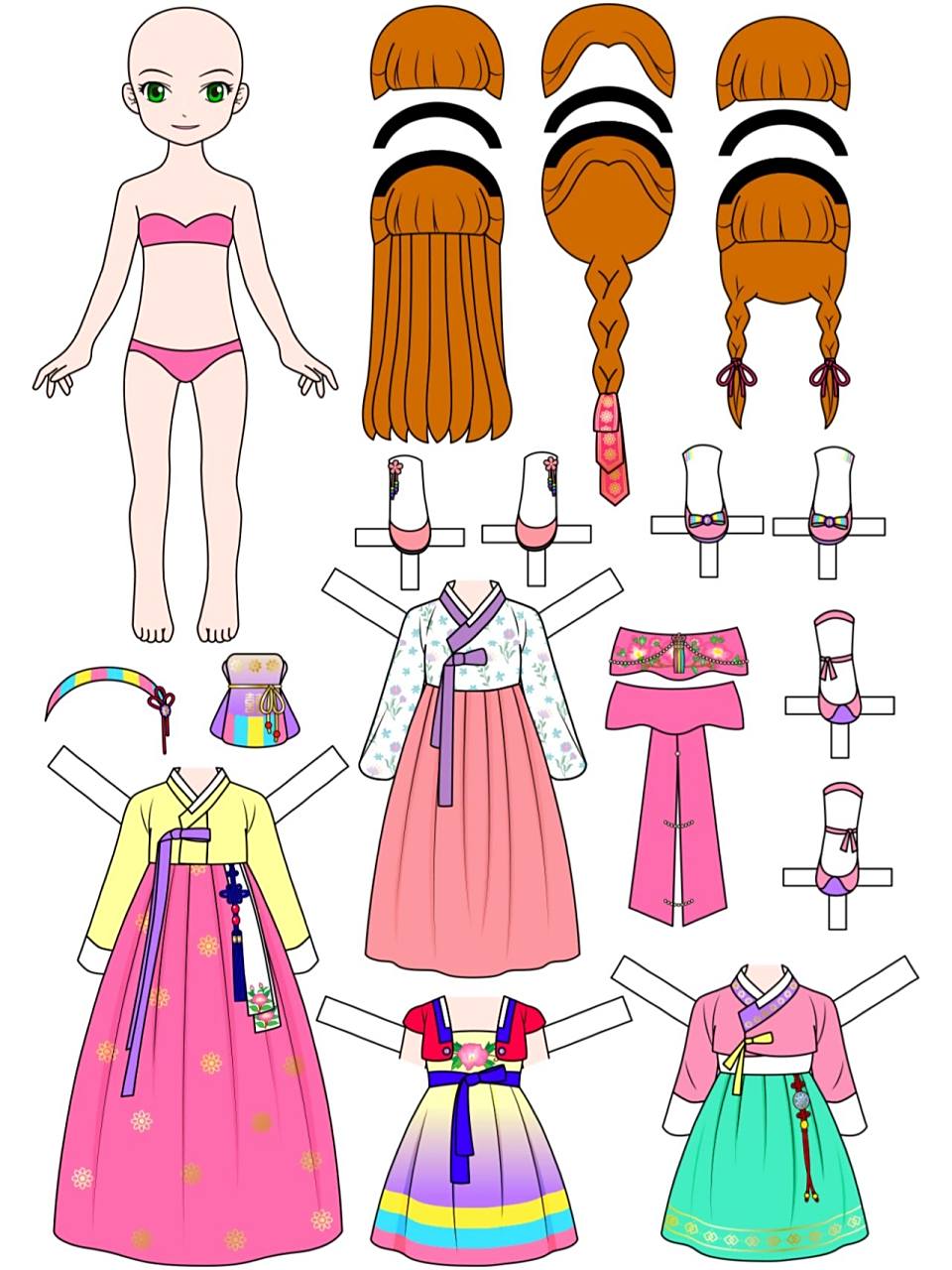 韩国娃娃 | 换装娃娃 | 免费素材分享