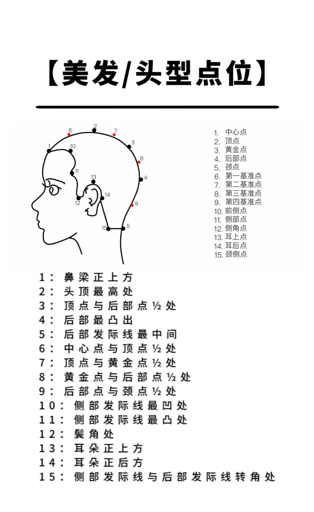 美发头型点位图