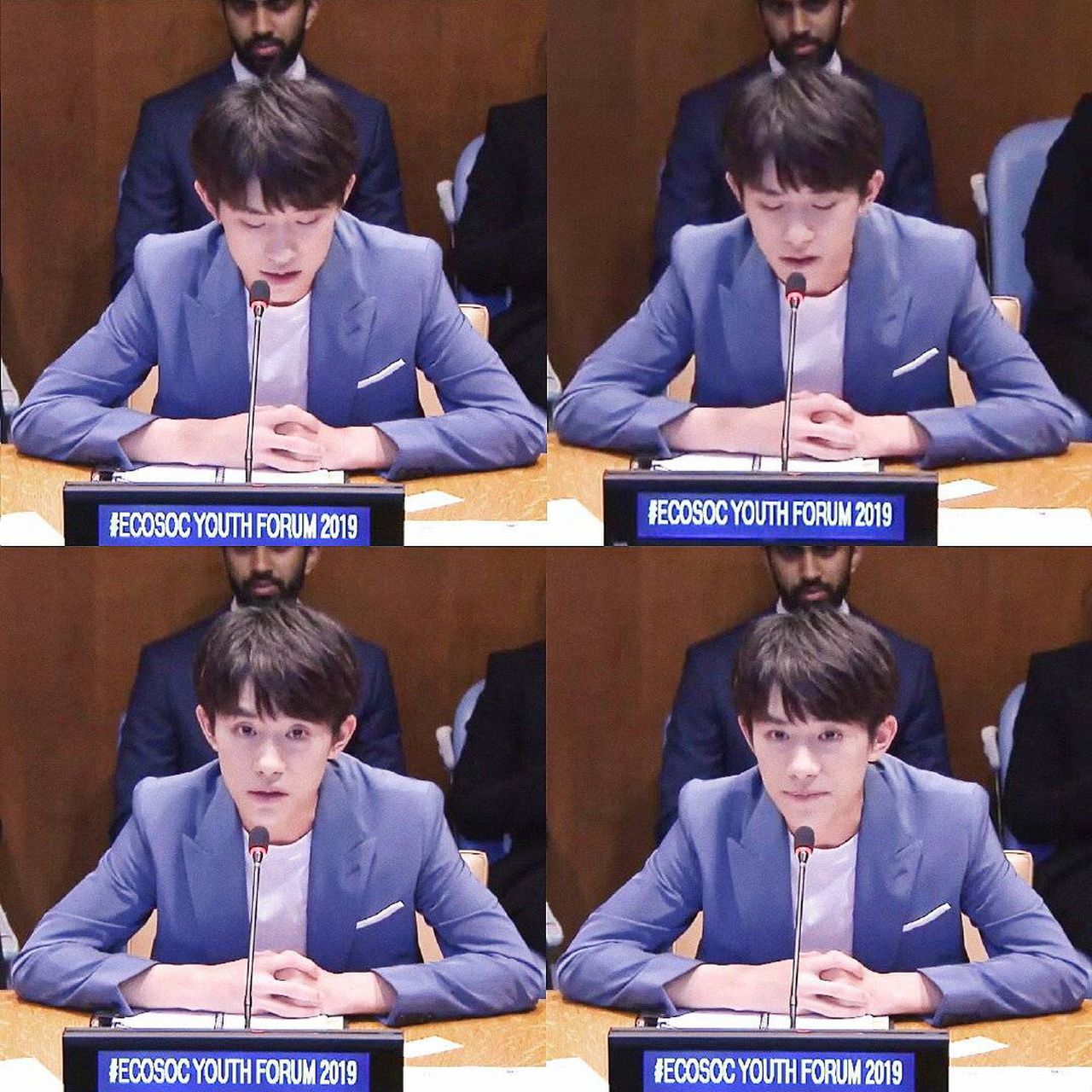 易烊千玺出席联合国青年论坛#02近日,#易烊千玺 作为中国健康特使