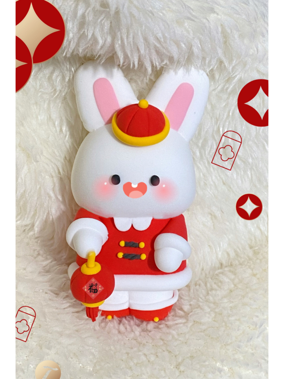 兔年要来啦06提着96的小兔子轻粘土教程 06还有不到两天就新的