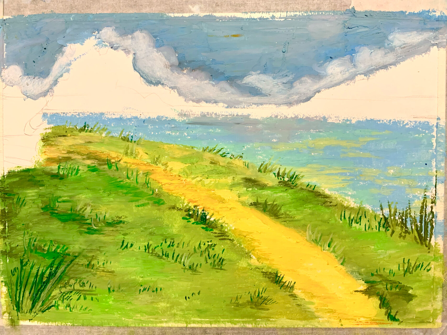 油画棒| 初夏的草坪