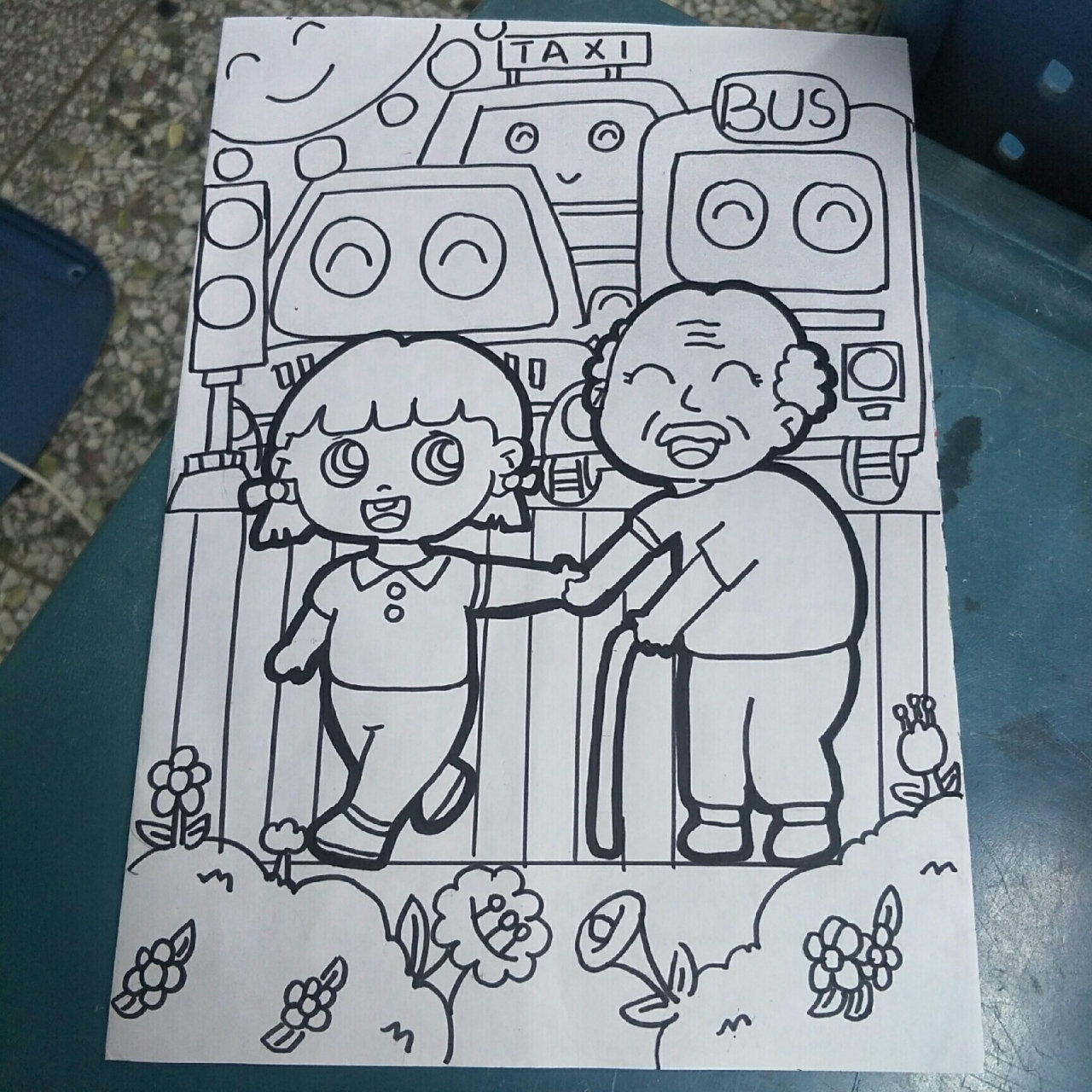 扶老爷爷/老奶奶过马路——主题画(十一) 日常更新ing 想要什么主题画