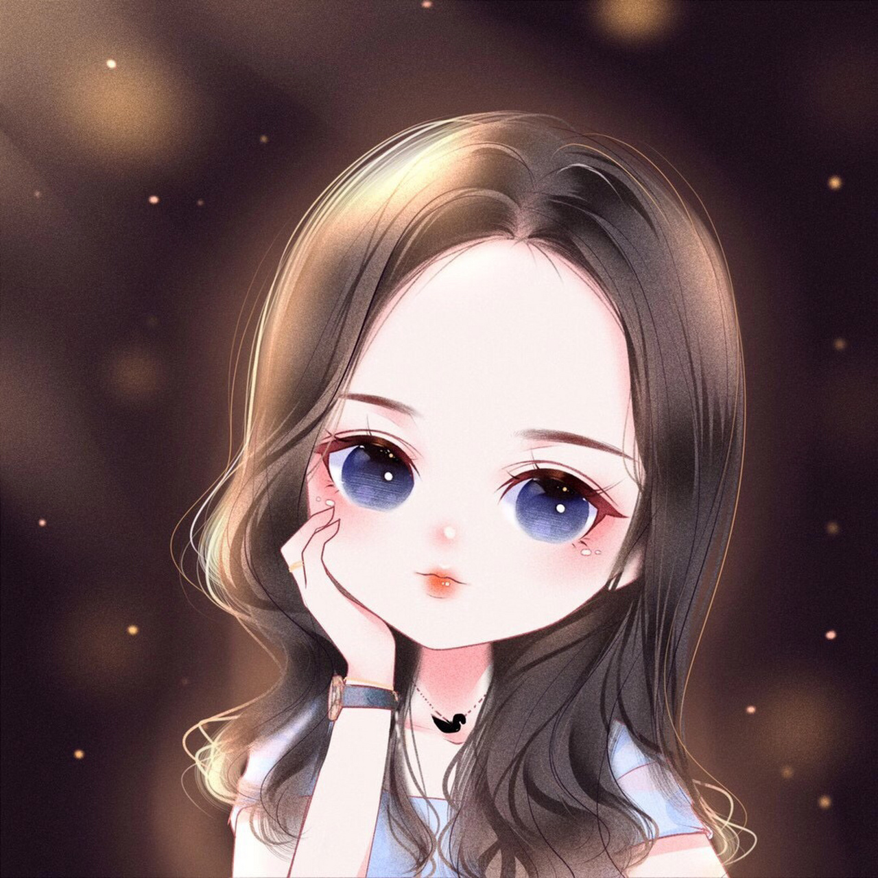 可爱的女生卡通头像 93送给自己的好运手绘头像,换个头像,让自己的