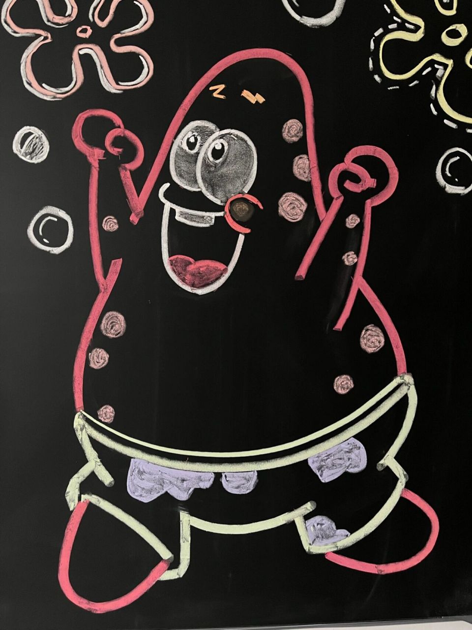 黑板报海绵宝宝 蟹老板没有位置了