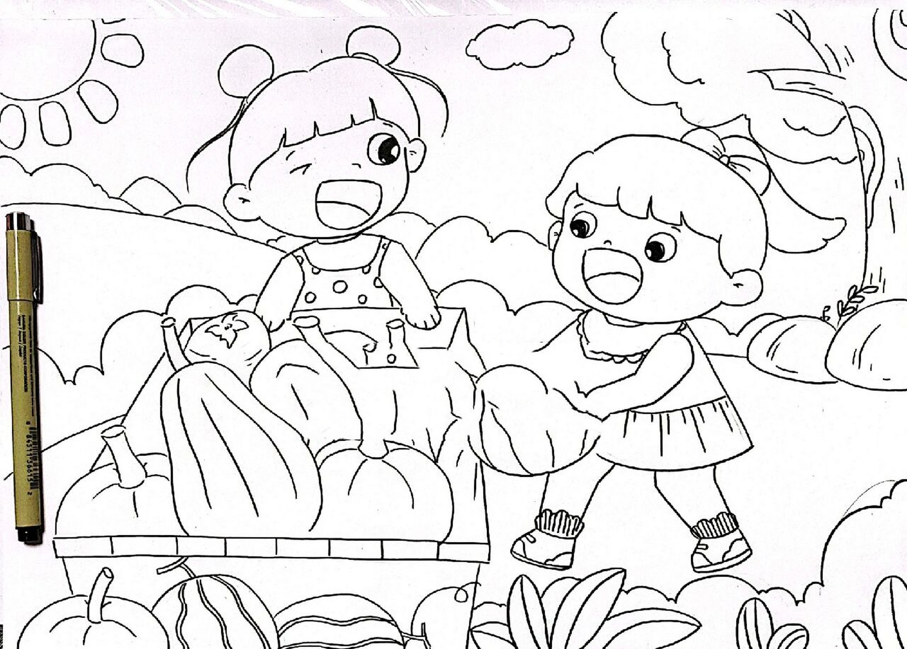 儿童画简笔画  #    节日主题画秋天