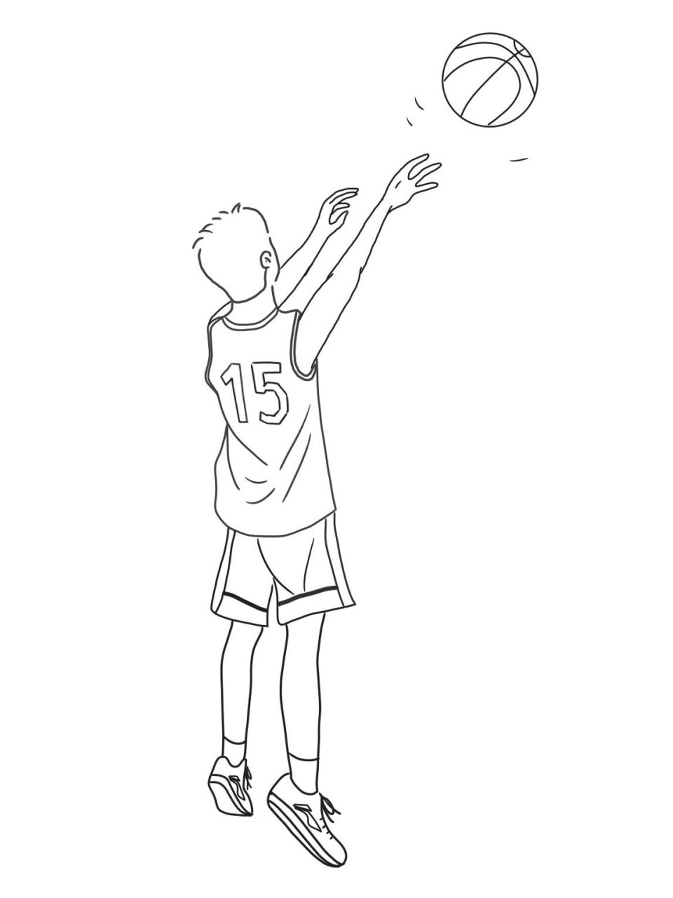 投篮90背影 打篮球的男生 爱运动的男孩子谁不喜欢呢 特别是打篮球