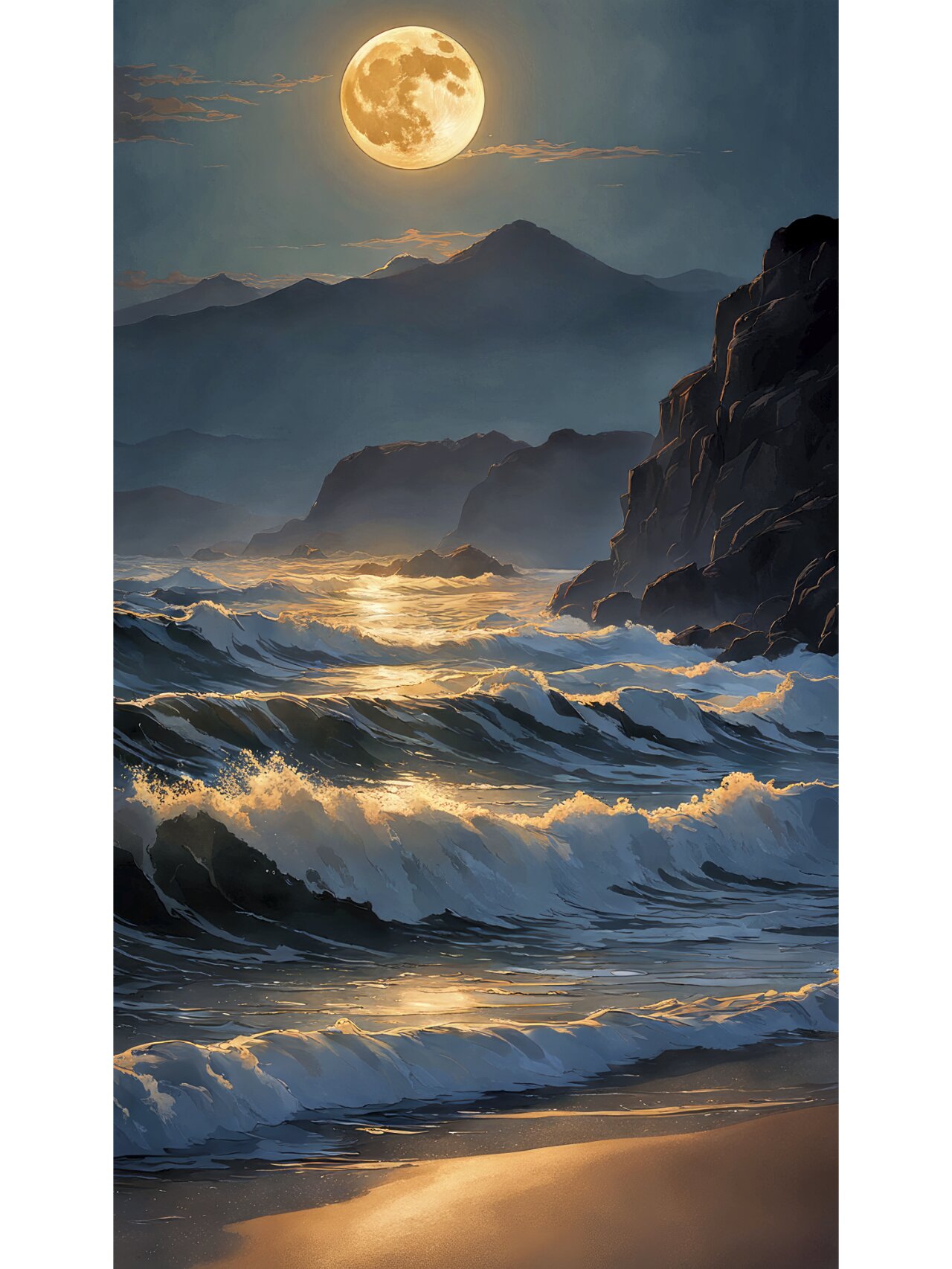 治愈系手机风景壁纸—海上生明月