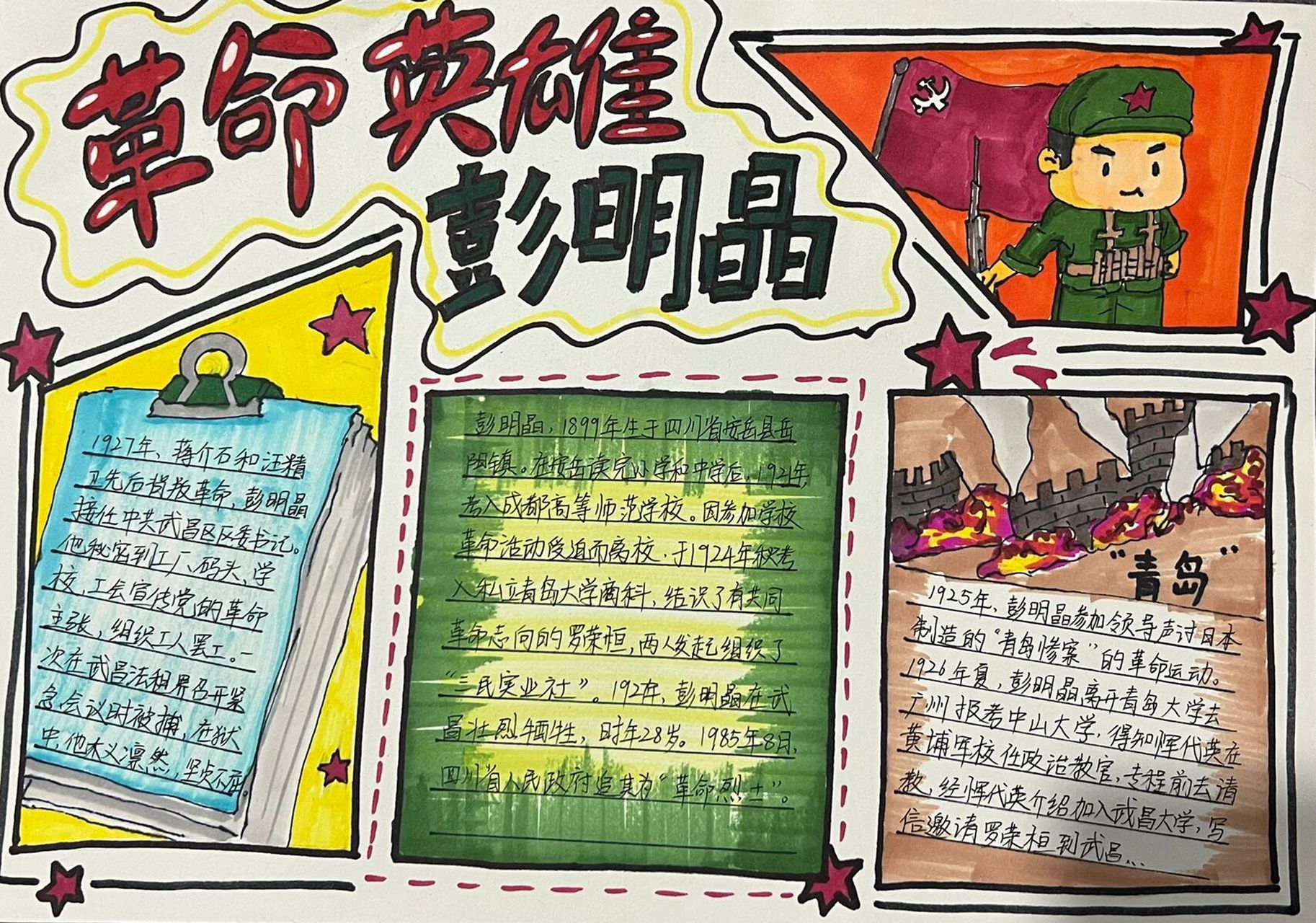 "革命英雄"手抄报版面