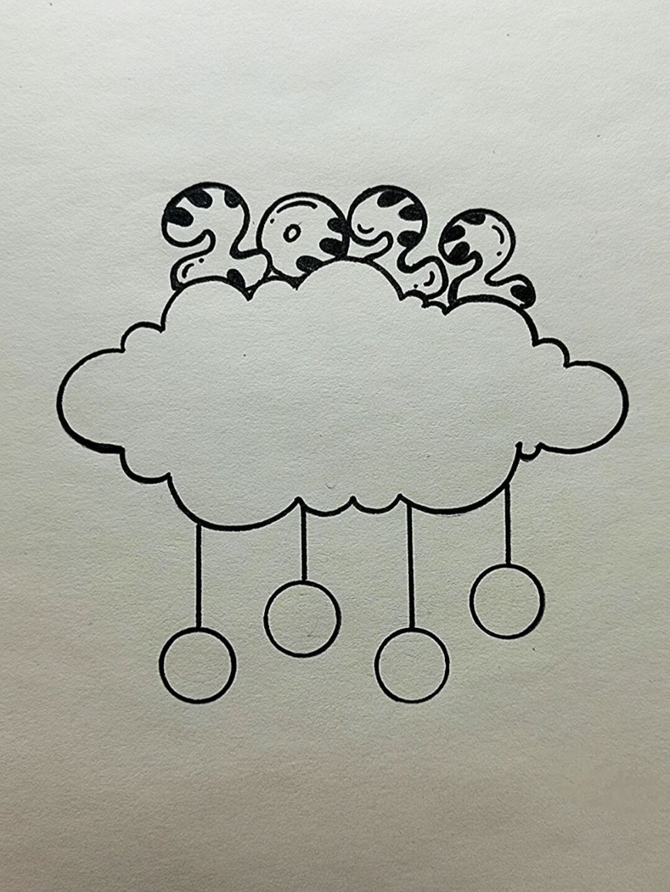 零8715基础简笔画——2022新年快乐!