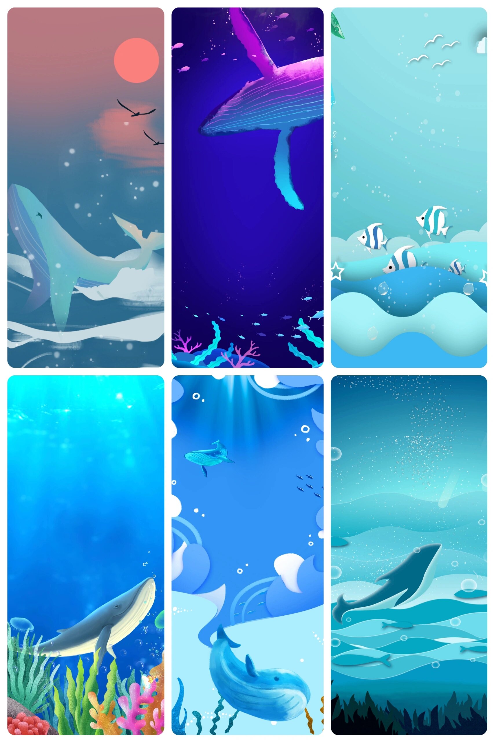 海洋主题手抄报,海洋主题展板背景,海洋主题图册封面,海洋主题临摹