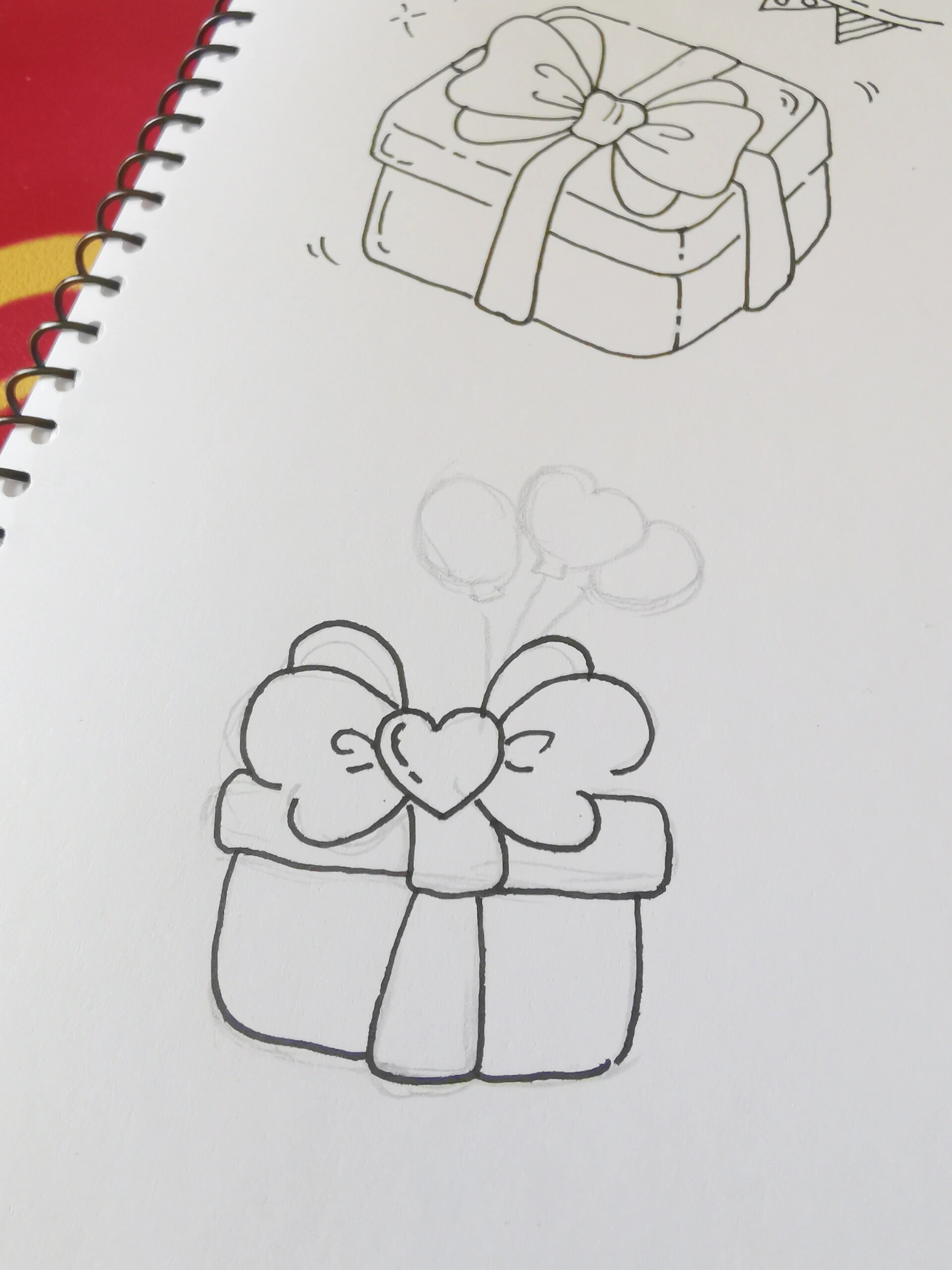 85|简笔画|缎带礼盒2 又一个小礼盒,画起来很简单哦 来一起试试吧