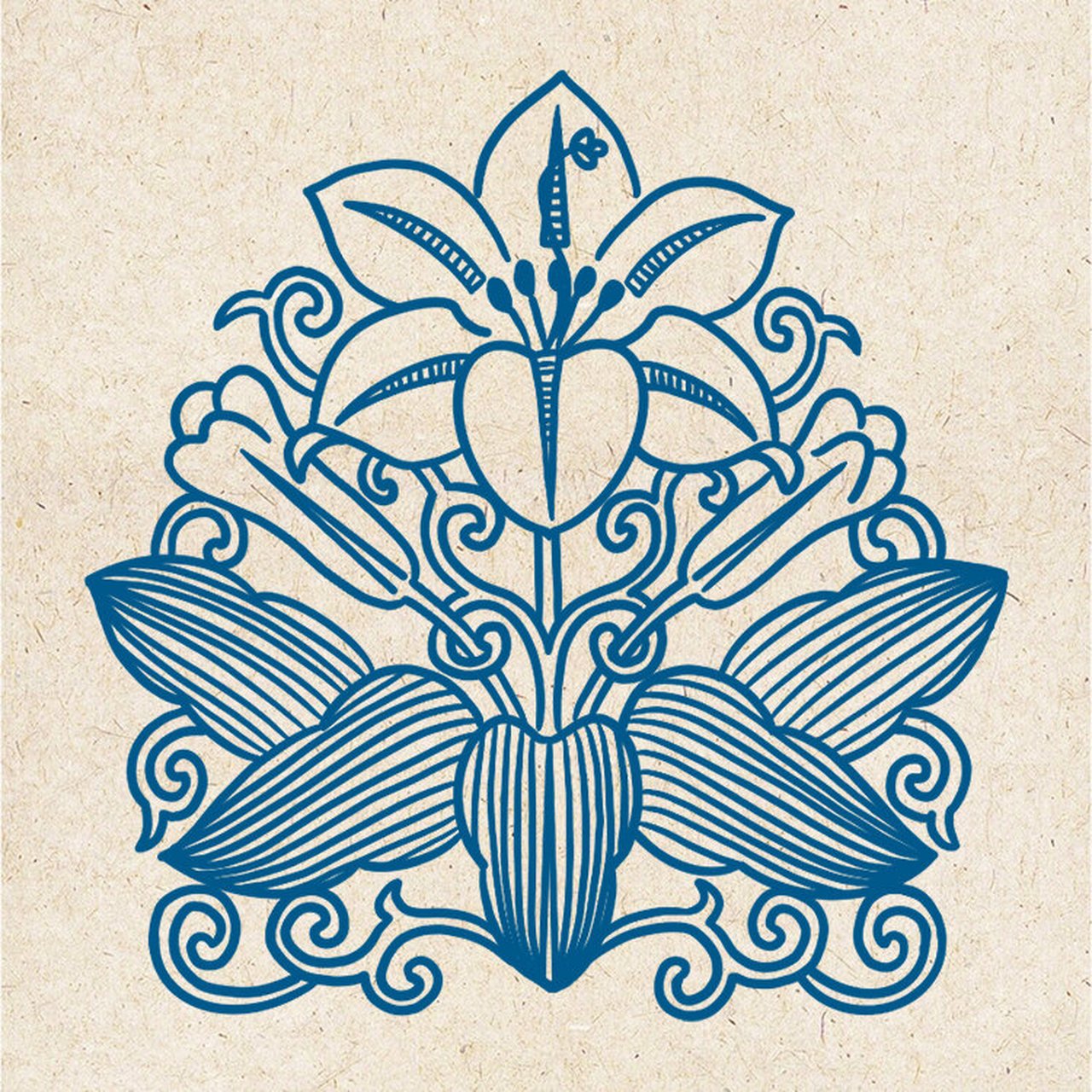 每日一画|中国传统纹样图案|百合花纹 【介绍】百合花:有百事合心之意