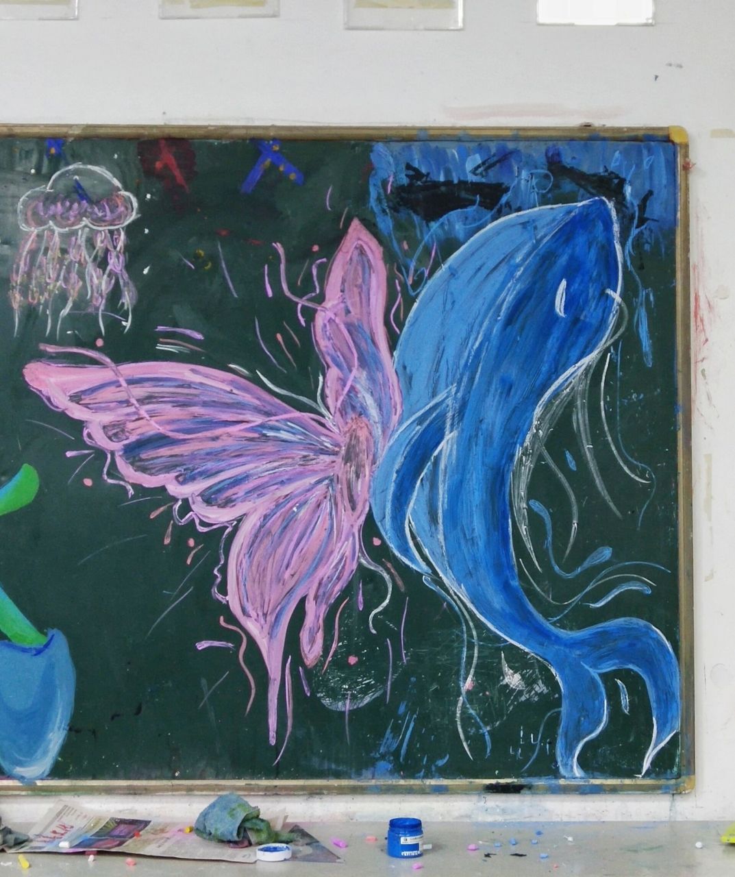 黑板报 校园 送大家一片星空.