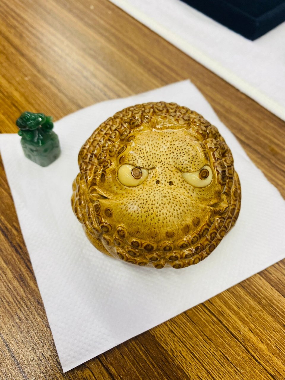 金蟾 越盘越来财 实心玉竹手把件 手工雕刻金蟾 越盘蟾越有盘缠 料子